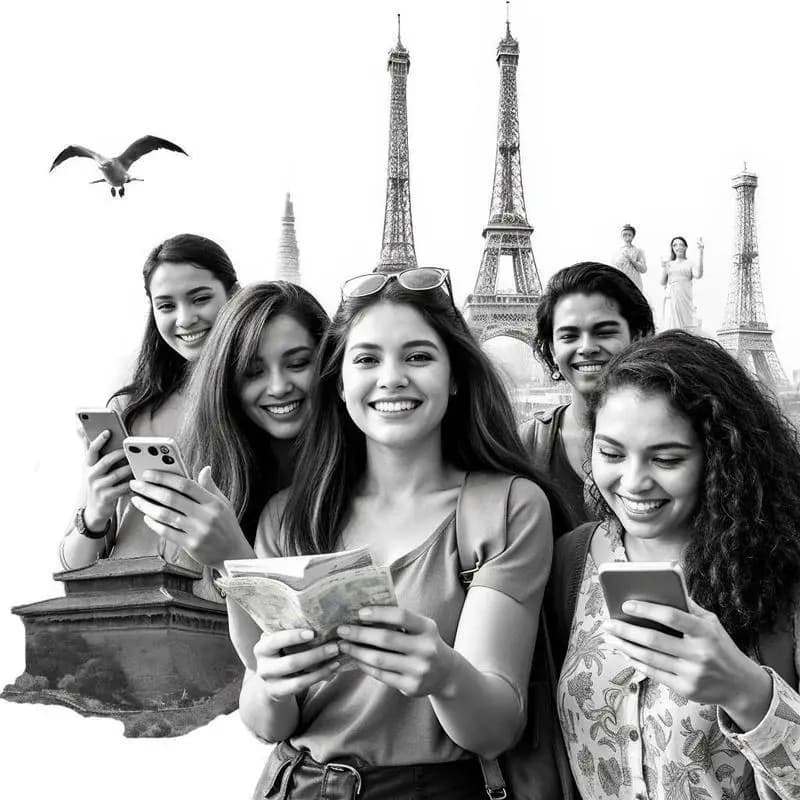 Viajeros usando eSIM SimConnect en el mundo